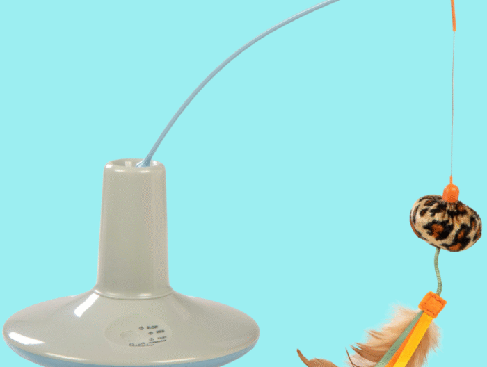 SmartyKat Instincts Wild Wand Electronic Motion Teaser Wand Cat Toy, Battery Powered